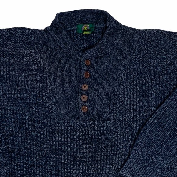 Vintage Club Room Heavy Knit Henley Sweater 15PE - Picture 2 of 7